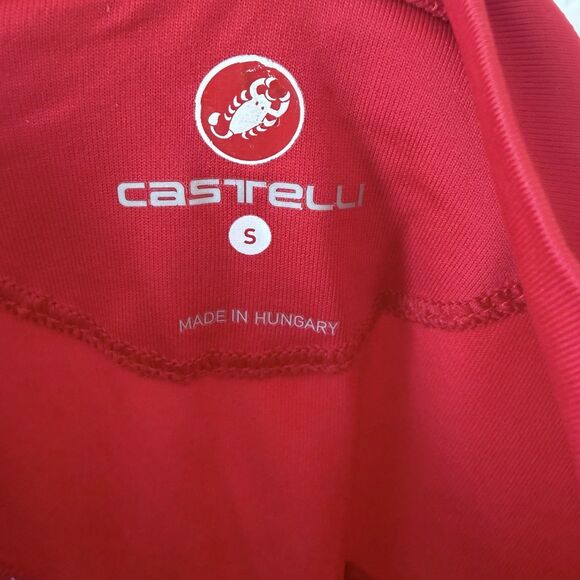 Castelli Cycling Jersey Womens Size Small Full Zip 2 Pocket Red and White Shirt - Picture 7 of 8